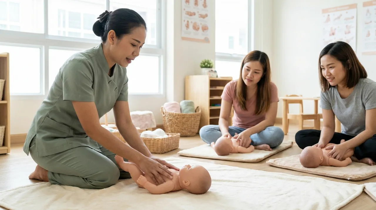 เรียนนวดหลังคลอด และนวดเด็ก มีหลักสูตรไหม